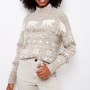 Ann Taylor Loft | Polar Bear Sweater | Small